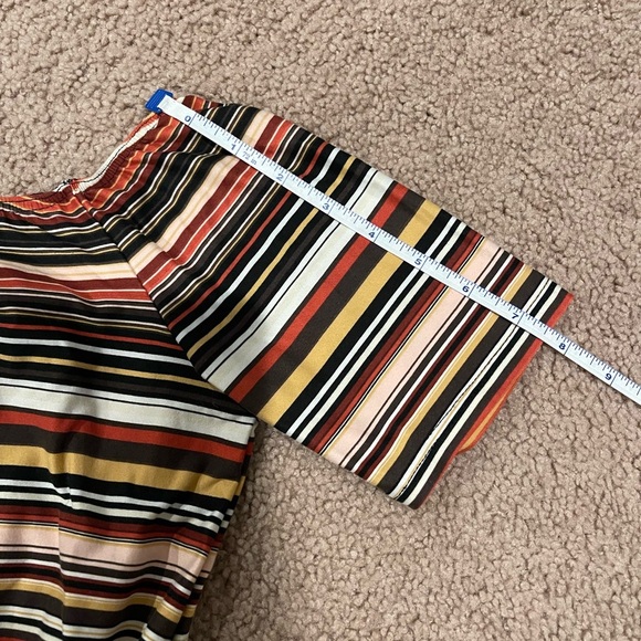Woman's MARCI multicolor stripe off-shoulder top - Picture 7 of 9